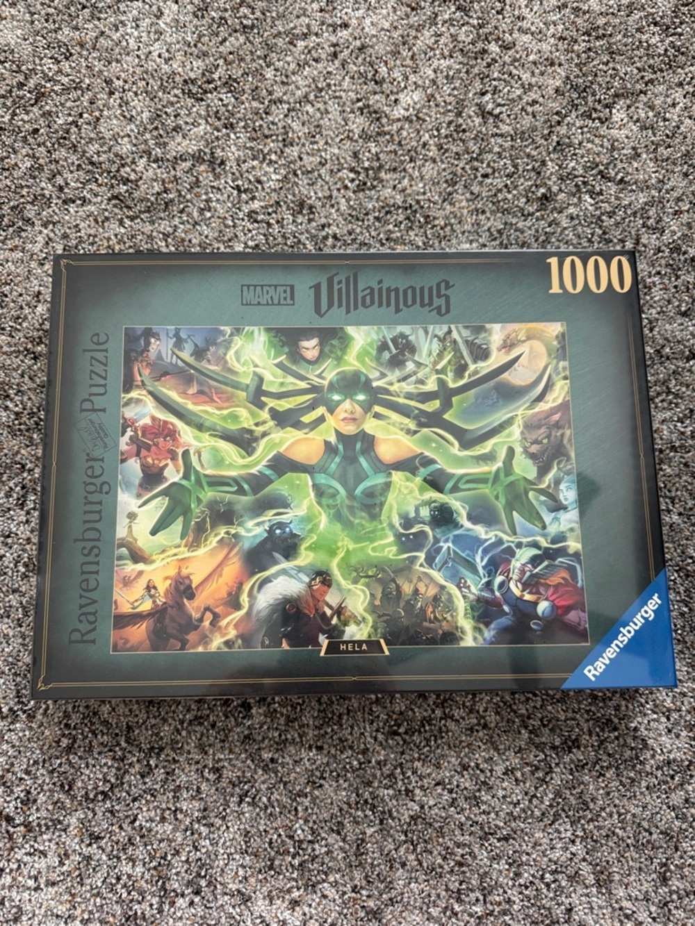 Ravensburger Marvel Villainous Hela Puzzle – Green, Black & Gold Artwork